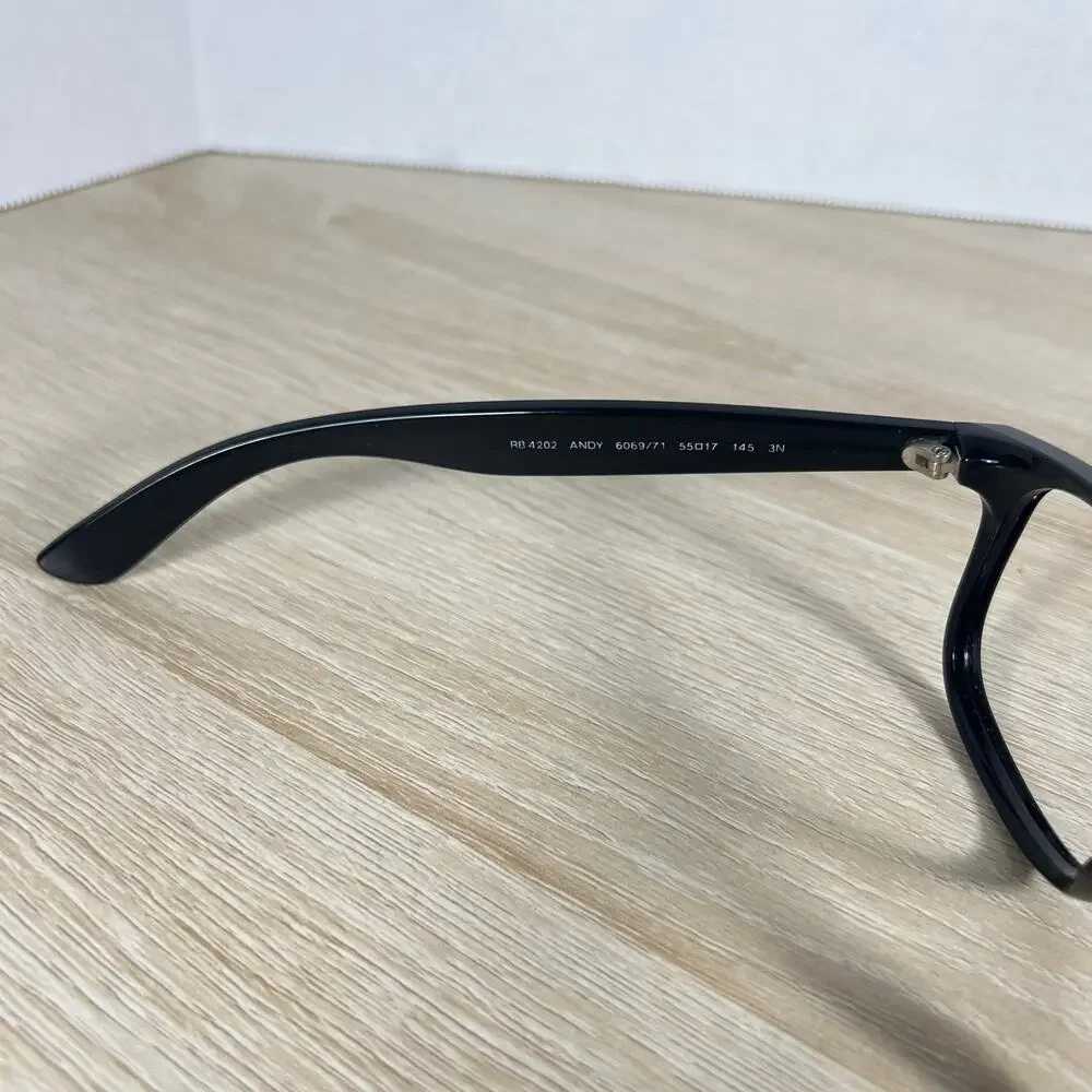 Ray-Ban ANDY RB4202 6069/71 3N Black Sunglasses FRAMES ONLY Italy 55-17-145 READ